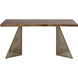 Mickey 62 X 31 inch Smoke Brown / Antique Brass Desk